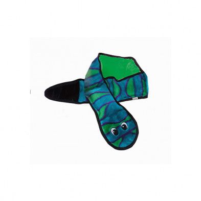 Outward Hound Invincibles Snake 6 Squeakers Green Dog Toy 38&quot;