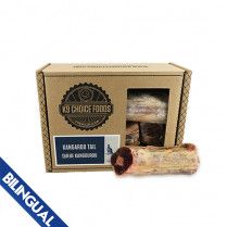 K9 Choice Foods Cut Kangaroo Tail Frozen Dog Treat 3 lb