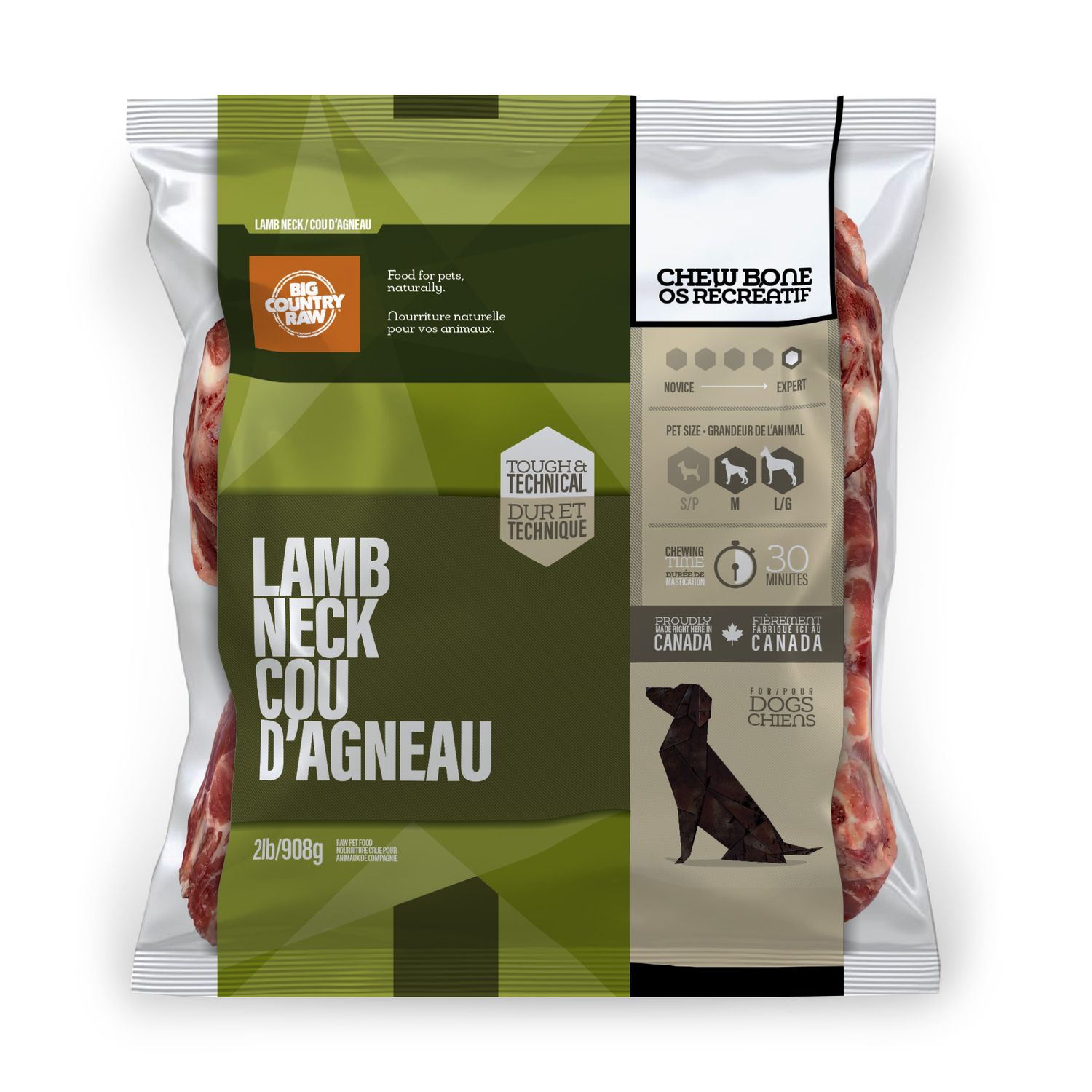 Big Country Raw Lamb Neck Bone 2 lb
