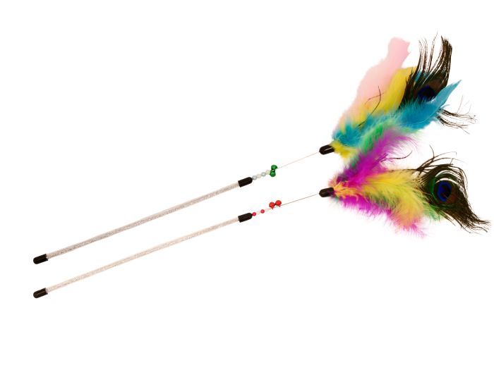 Bud&#39;z Fea ther Duster For Cats Multicoloured 35cm