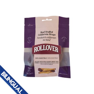 Rollover Beef Stuffed California Wraps (4 Pack) Dog Treat