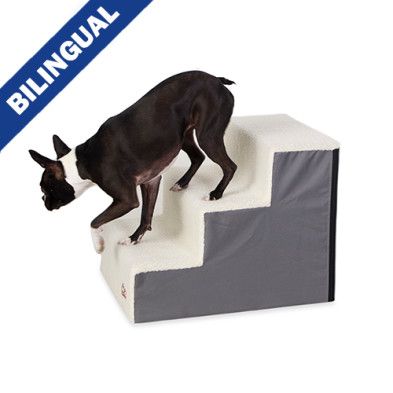K&amp;H Pet Products Pet Stair Steps Fleece 3 Stair Gray