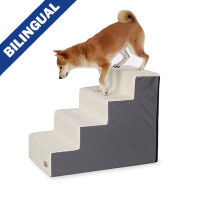 K&amp;H Pet Products Pet Stair Steps Fleece 4 Stair Gray