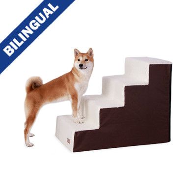 K&amp;H Pet Products Pet Stair Steps Fleece 4 Stair Chocolate
