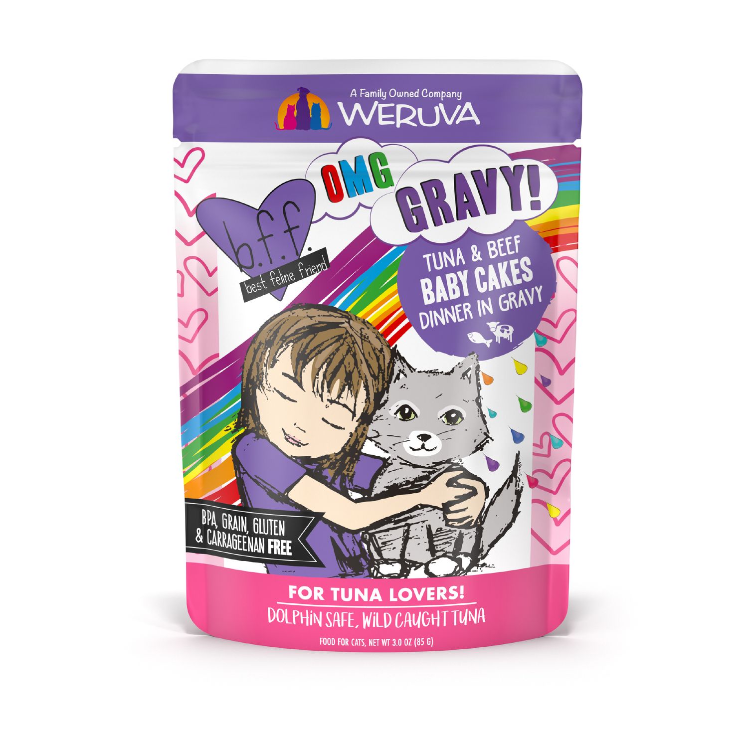Weruva Baby Cakes Tuna &amp; Beef Dinner in Gravy 3oz