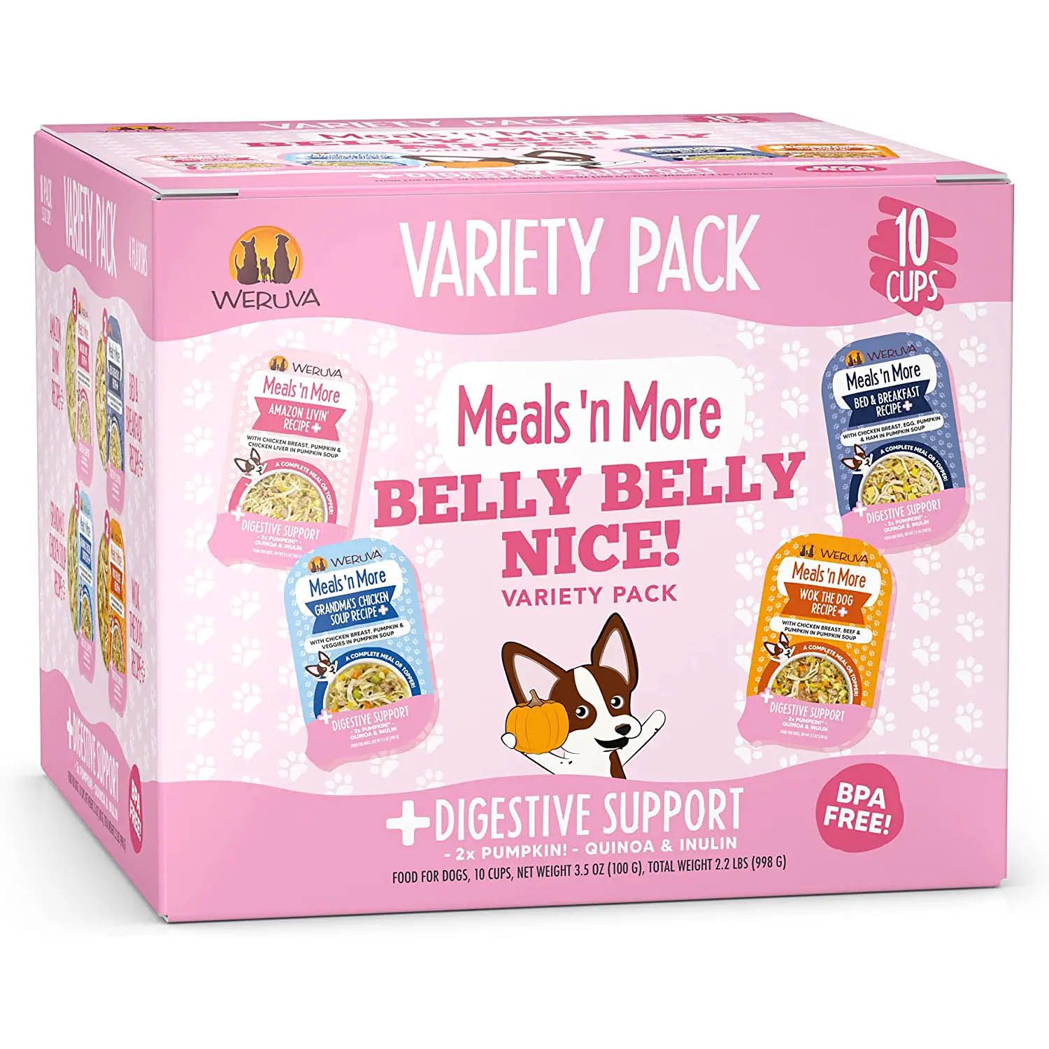 Weruva Meals n&#39; More Belly Belly Nice Variety Pack Wet Dog Food 10 x 3.5oz