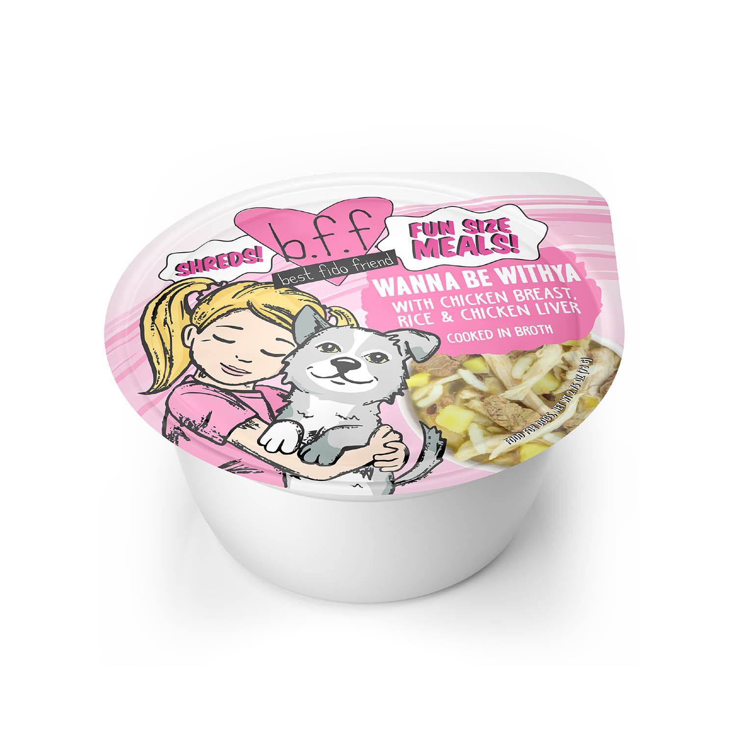 Weruva Wanna Be Withya with Chicken Breast, Rice &amp; Chicken Liver wet Dog Food 2.75oz