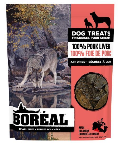 Boreal - 100% Pork Liver Small Bites - Dog Treats, Size: 45 g