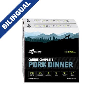Iron Will Raw Canine Complete Pork Dinner 12 lb