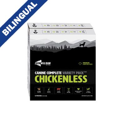 Iron Will Raw Canine Complete Chickenless Variety Pack 12 lb