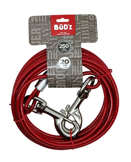 Bud Z - Tie Out (Up to 250 Pounds), Size: 20&#39; Tie Out