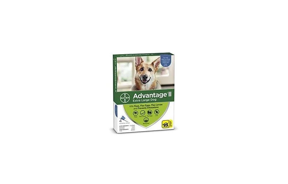 Advantage II - Extra Large Dog Once-A-Month Topical Flea Treatment - Over 25 kg, Size: 2 Dose
