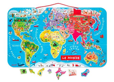 Puzzle magnétique "Monde" 92 pièces - Janod