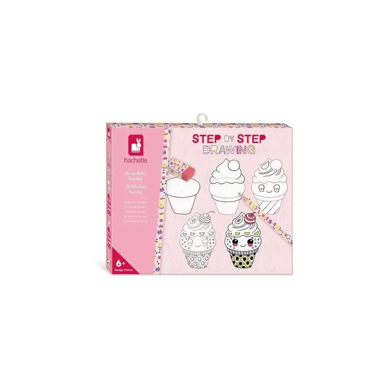 Step by step drawing - 20 modèles kawaii - Janod