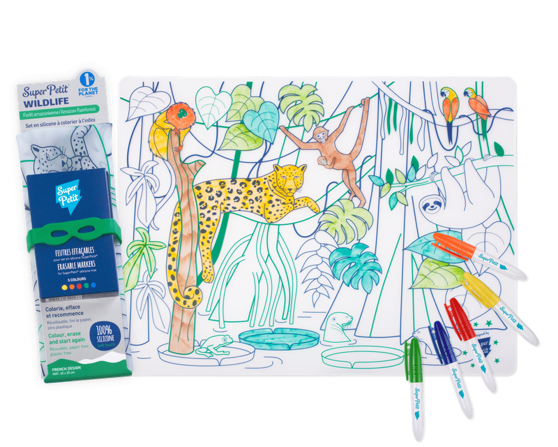Set de table à colorier " Amazonie wildlife" - Super Petit