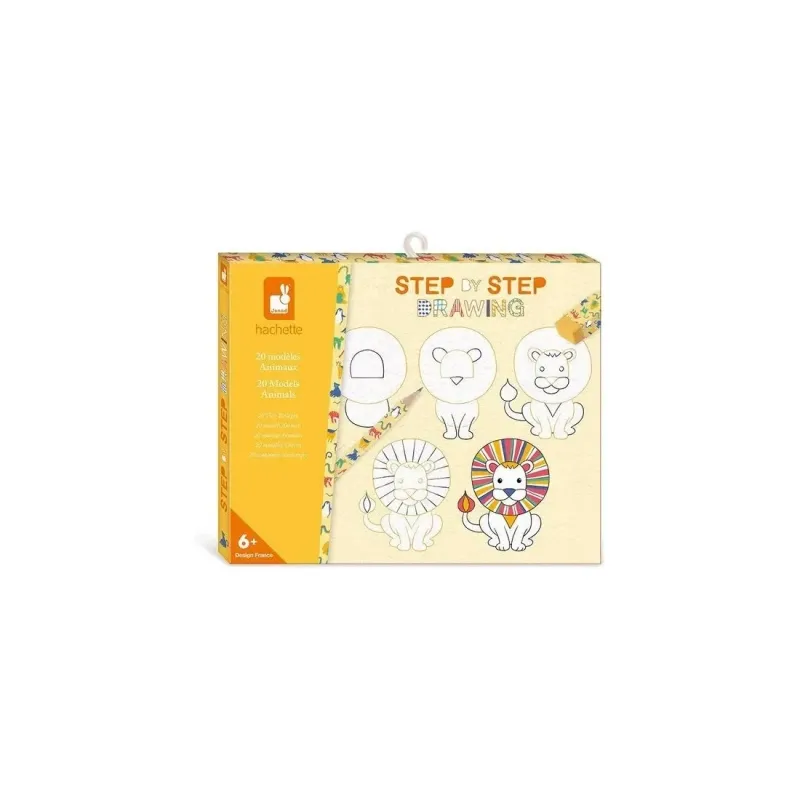 Step by step drawing - 20 modèles animaux - Janod