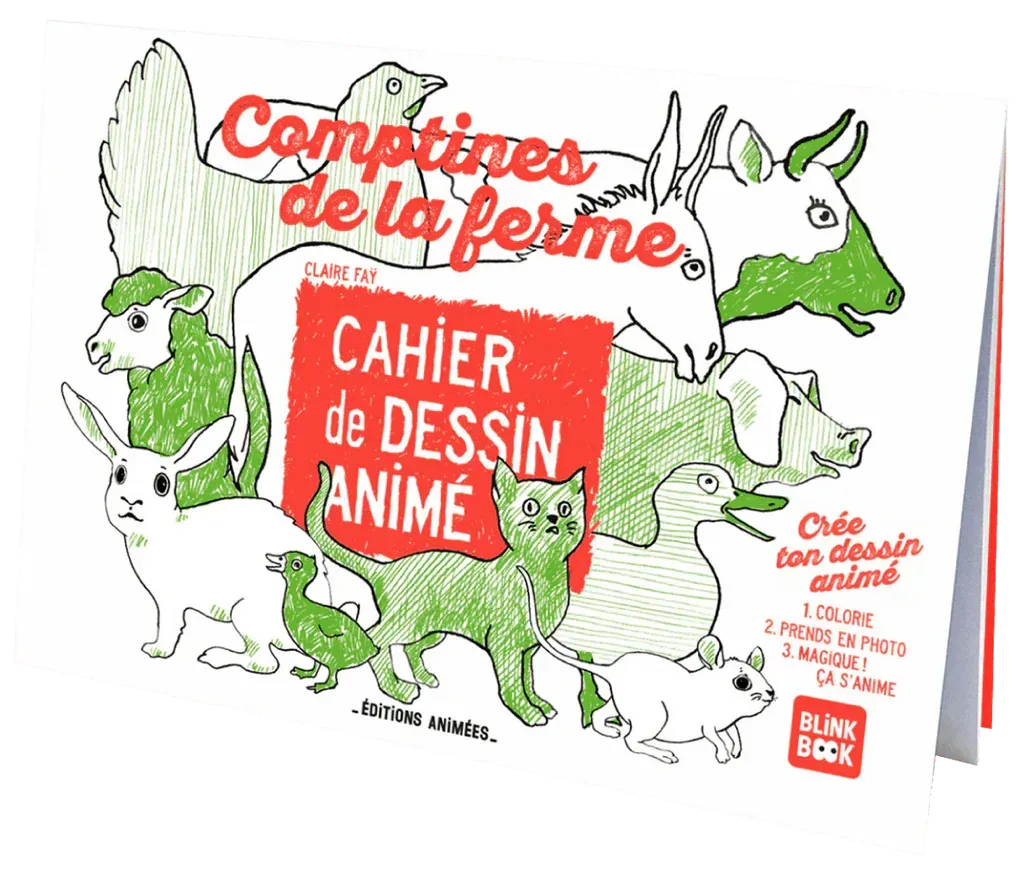 Cahier de dessin animé "comptines de la ferme" - Editions animées