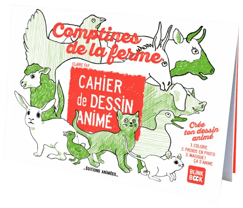 Cahier de dessin animé "comptines de la ferme" - Editions animées