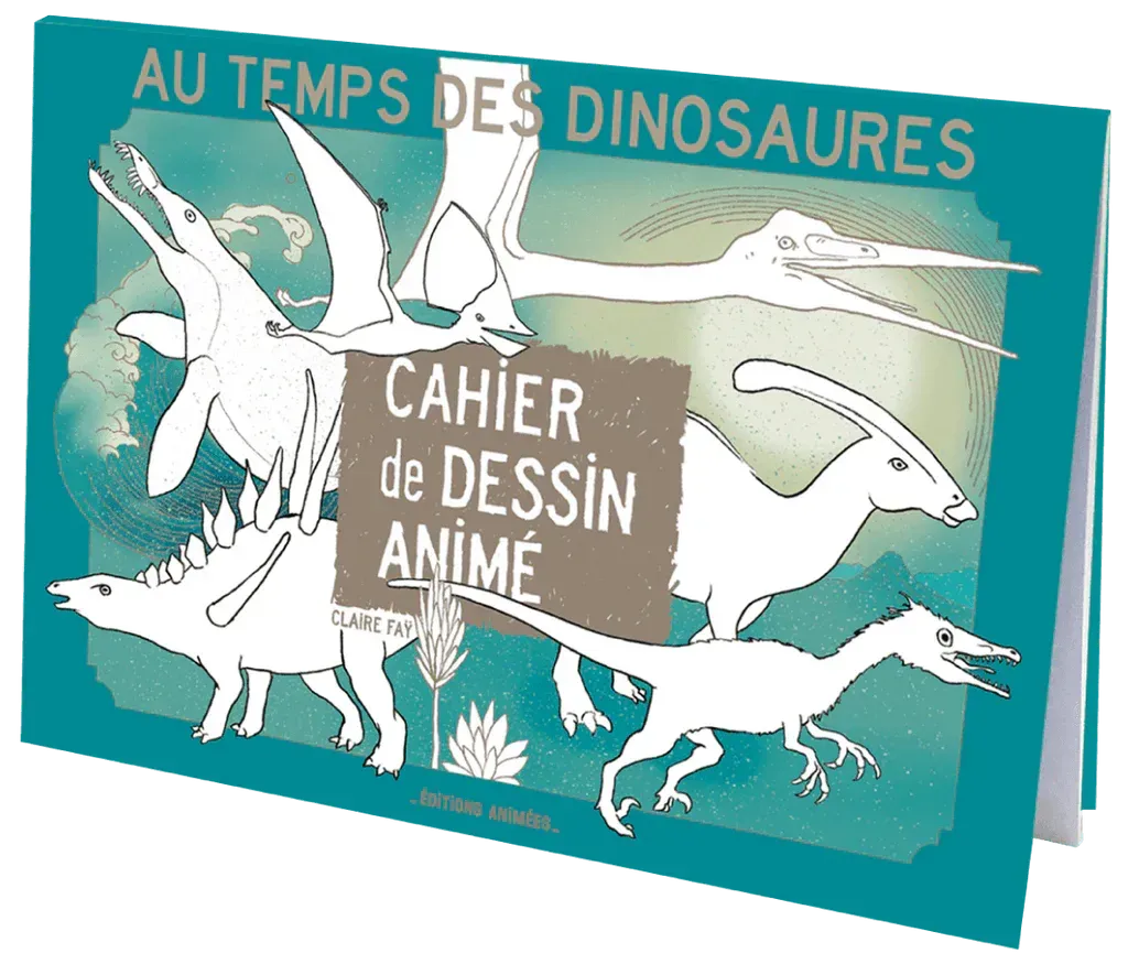 Cahier de dessin animé "au temps des dinosaures - Edition animée