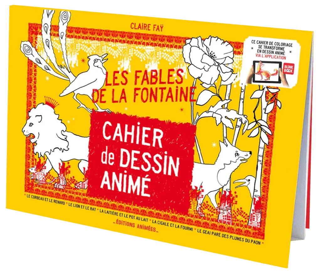 Cahier de dessin animé "les fables de La Fontaine" - Editions animées