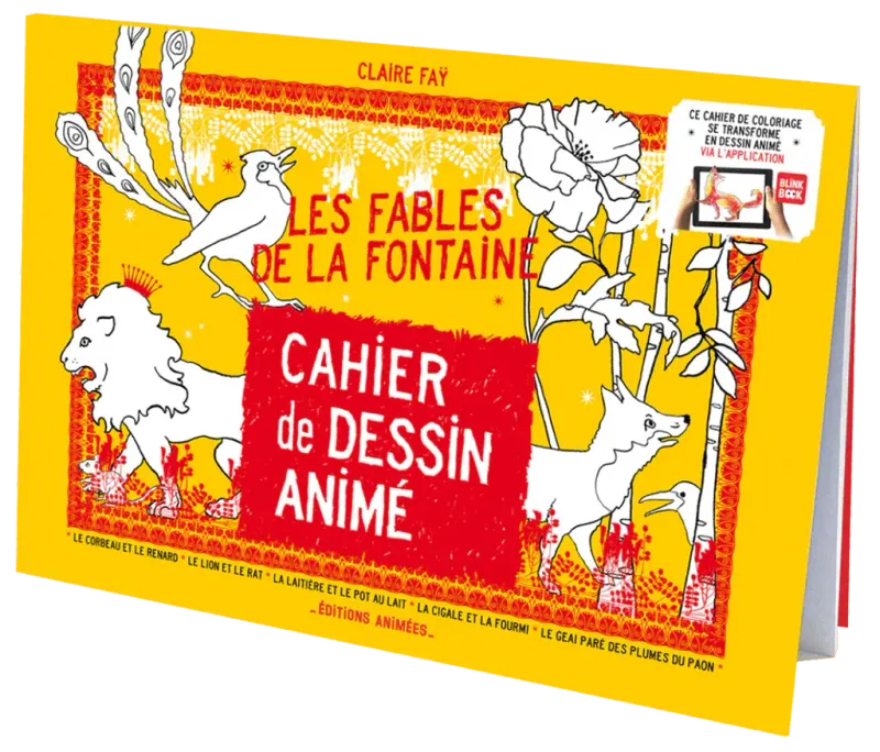 Cahier de dessin animé "les fables de La Fontaine" - Editions animées