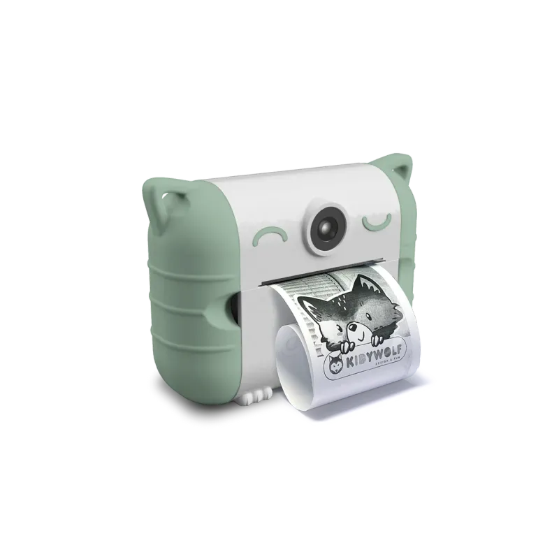 Kidyprint appareil photo impression thermique vert - Kidywolf
