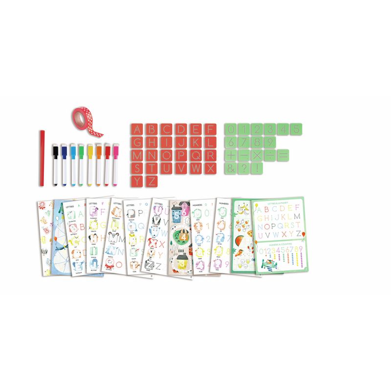 Coffret artistique : alphabet et chiffres à tracer