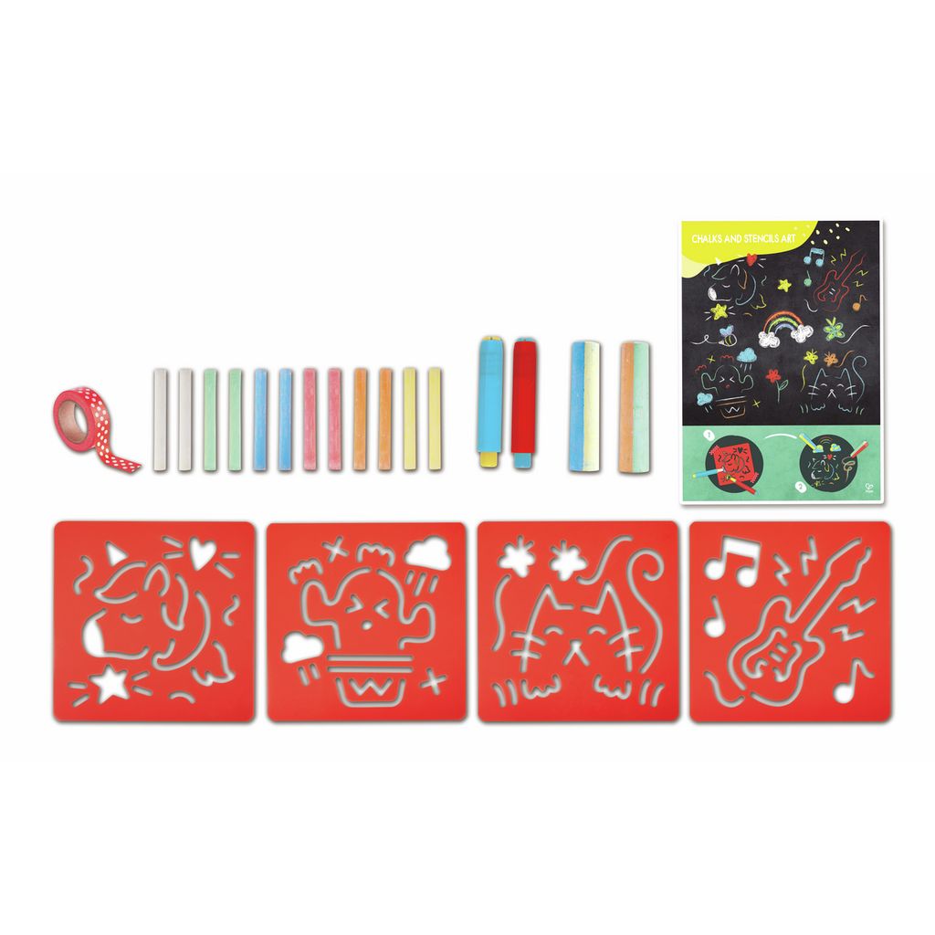 Coffret artistique : craies et feutres