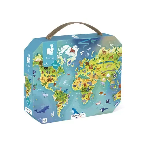 Puzzle Monde 100 pièces - Janod