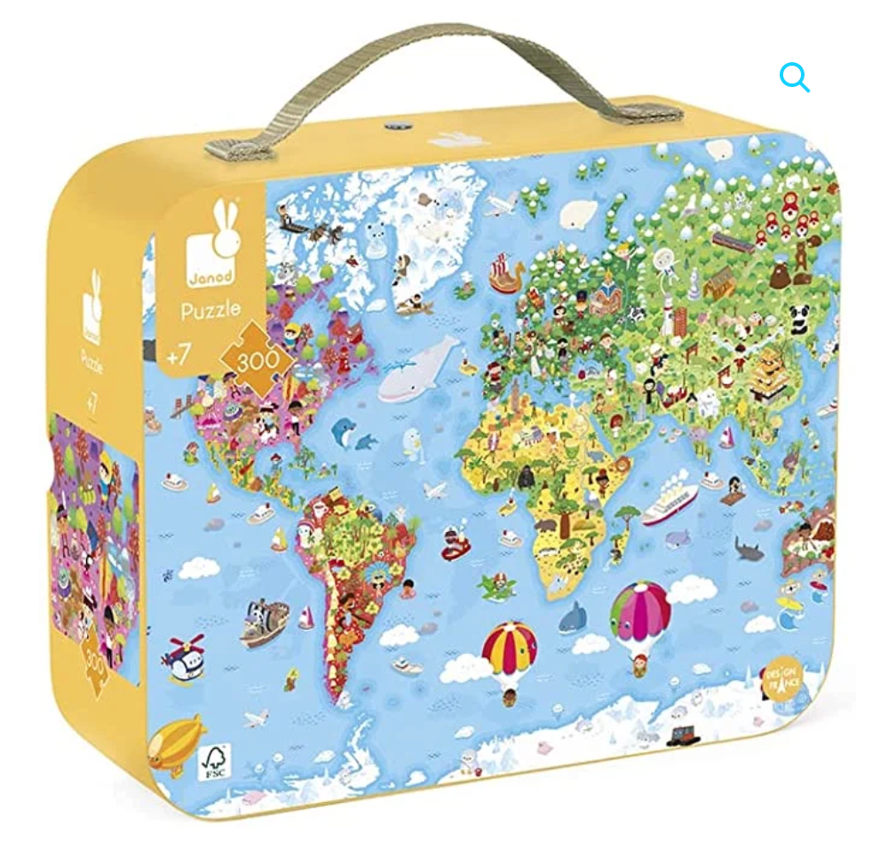 Puzzle géant du monde - 300 pcs - Janod