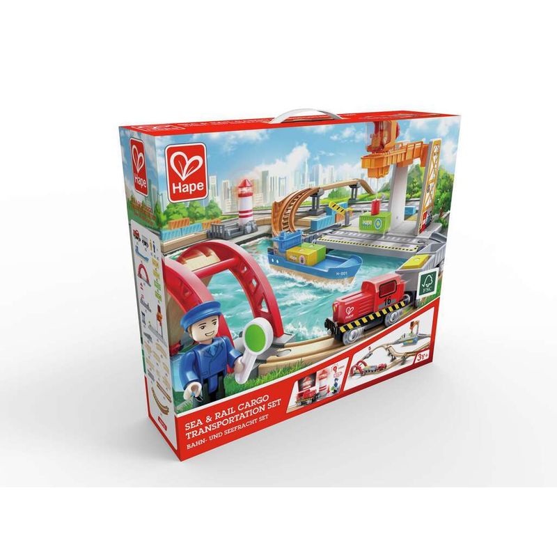 Circuit de train de cargaison avec port maritime
