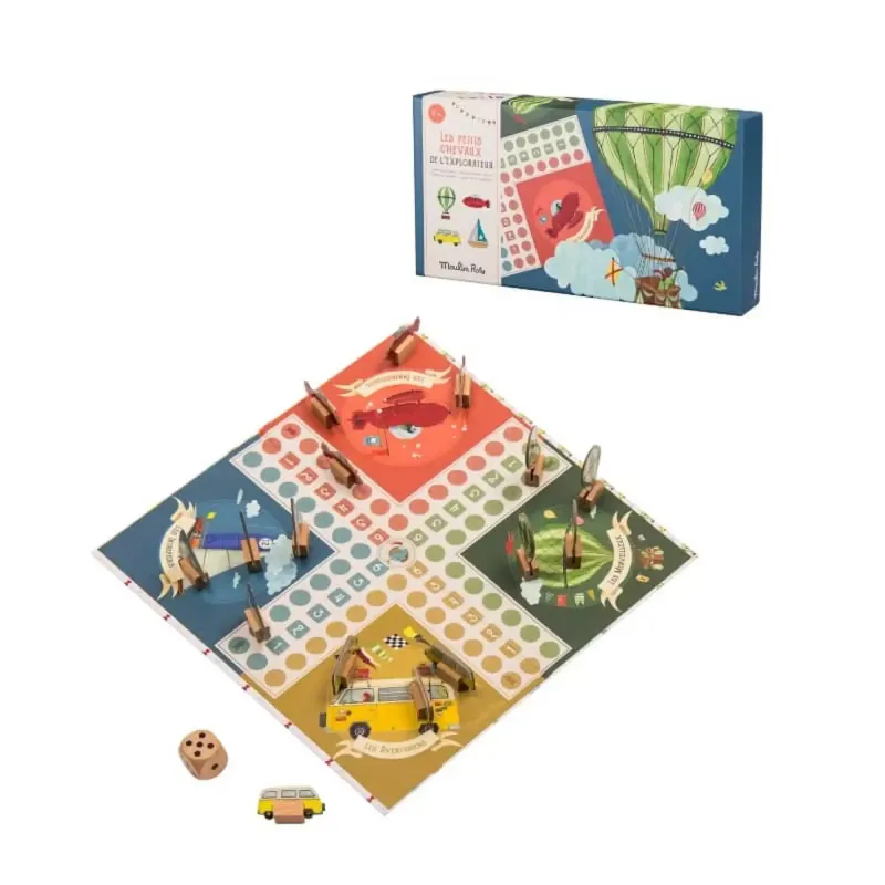 Jeu des petits chevaux "Jardin du Moulin" - Moulin Roty