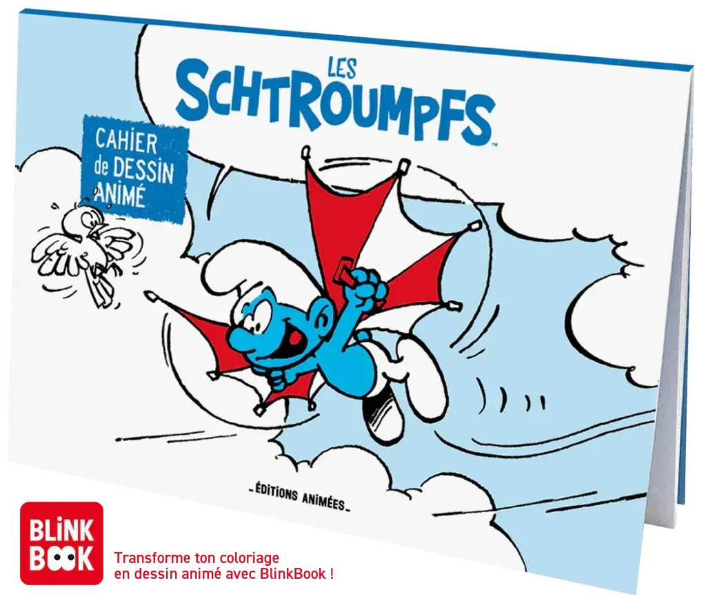 Cahier de dessin animé "les Schtroumpfs" - Editions Animées
