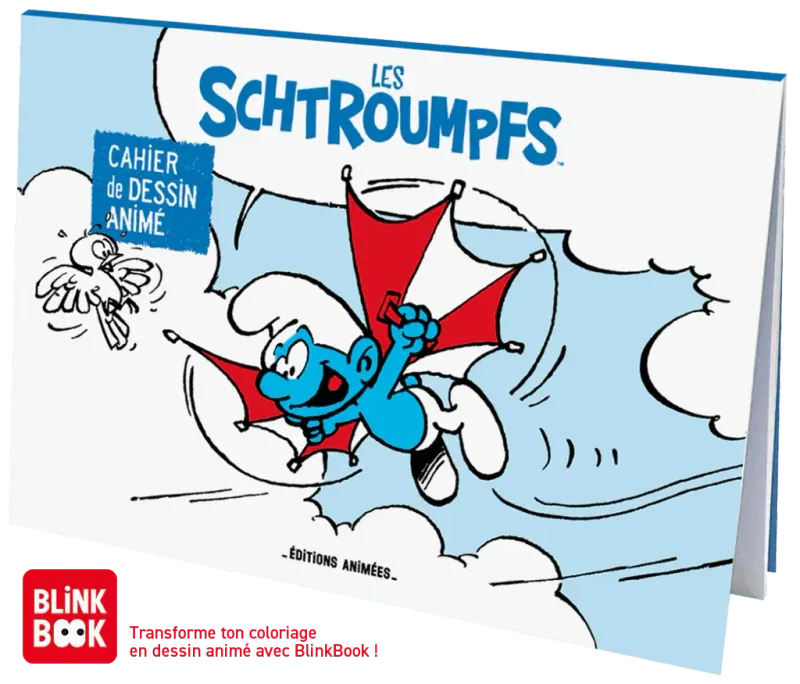 Cahier de dessin animé "les Schtroumpfs" - Editions Animées