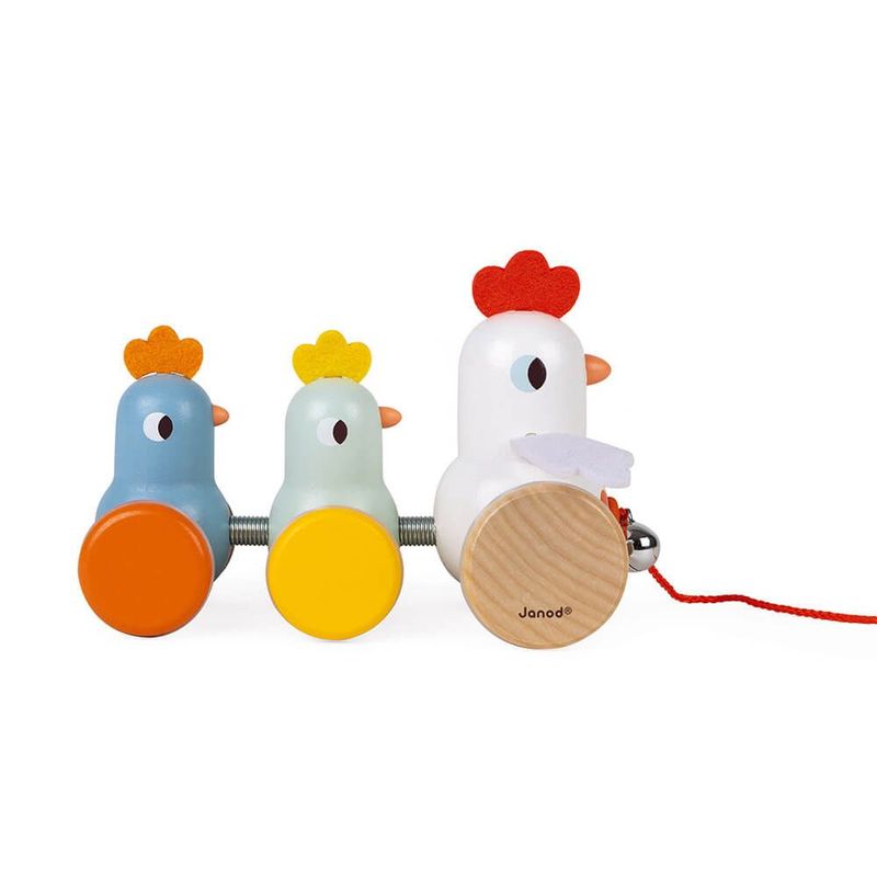Poule et poussins à promener - Janod