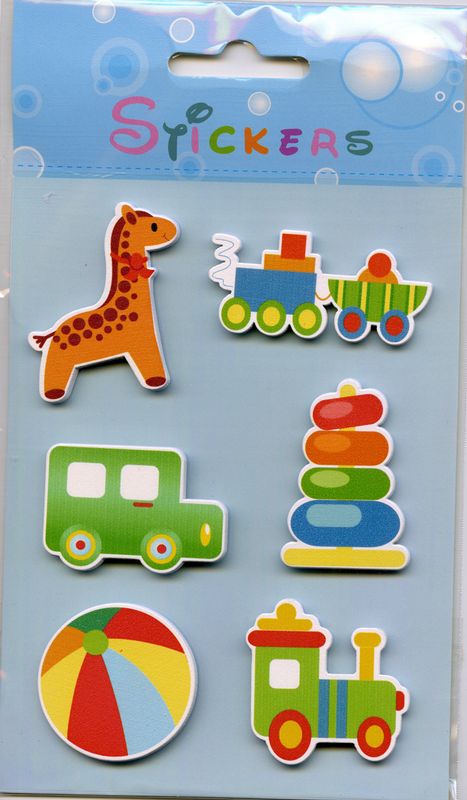 Klistremerker av tre - Leker