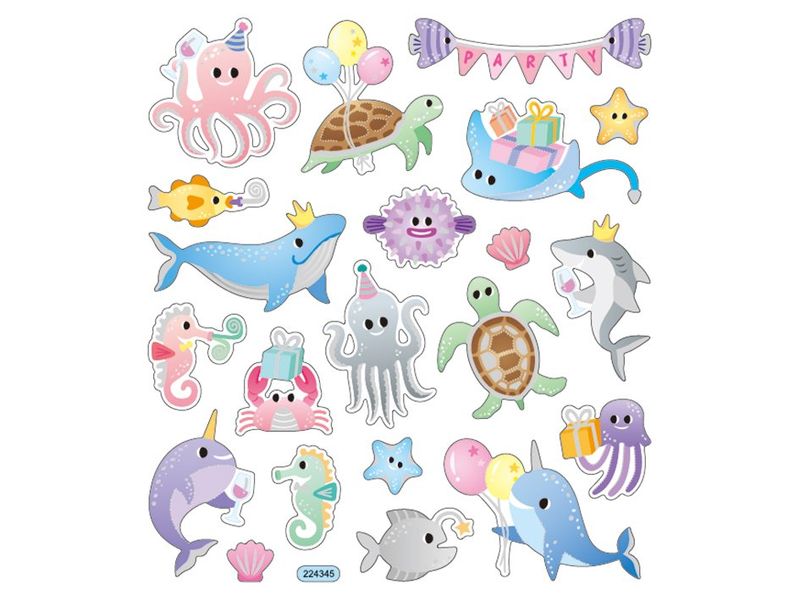 Klistremerker – Bursdag i havet