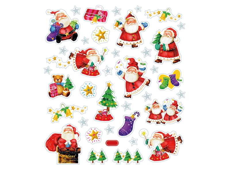 Klistremerker – Julenisser m/stjerner