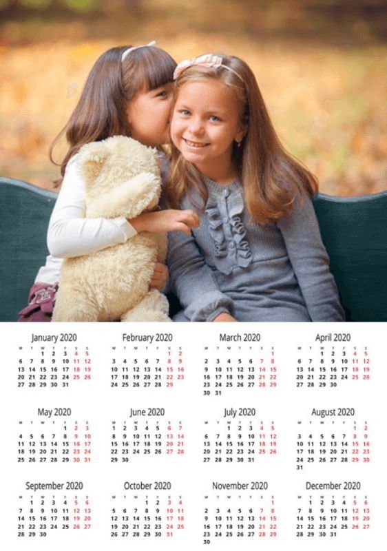 Personlig Fotokalender  A4 stående