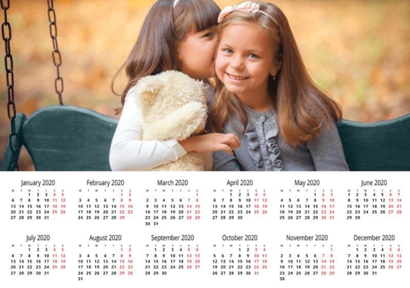 Personlig Fotokalender  A4 liggende