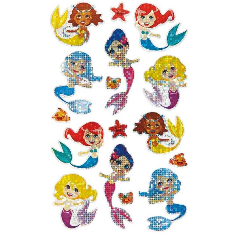 Klistremerker – Havfruer med glitter