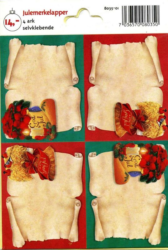 Merkelapper - Julestjerne og nek