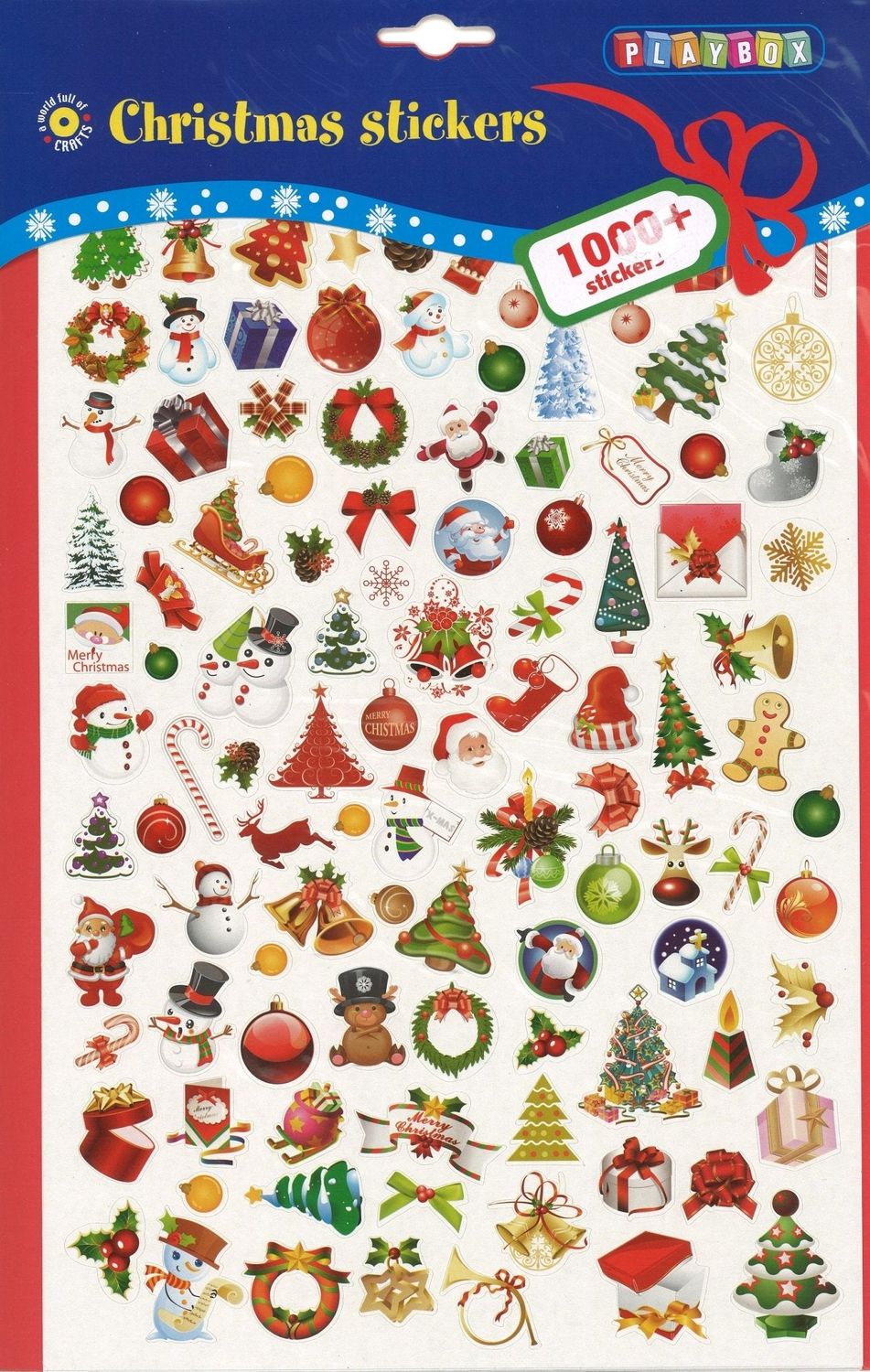 Julestickers 1000stk - Klistremerker