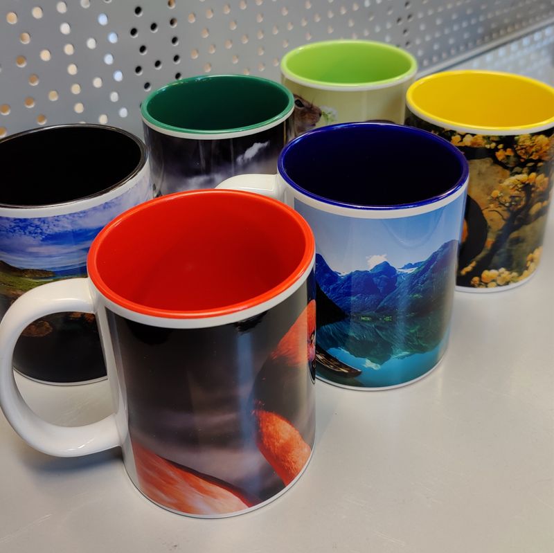 Kopp med farget innside