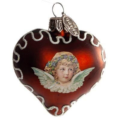 Julehjerte med engel