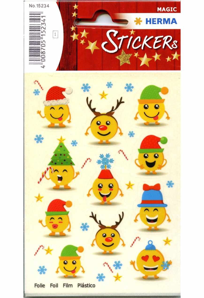 Klistremerker Juleemojies