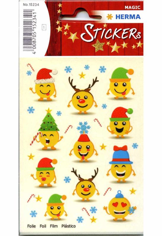 Klistremerker Juleemojies