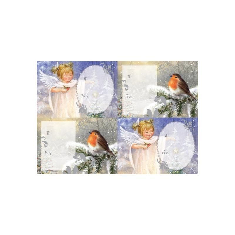 Julemerkelapper -  engler og dompapper