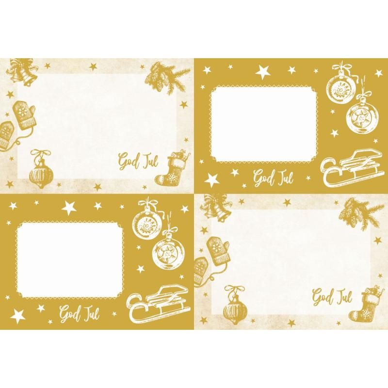 Julemerkelapper -  gull