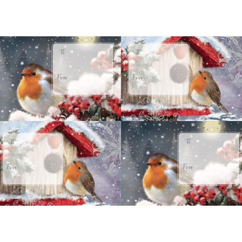 Julemerkelapper -  fugler